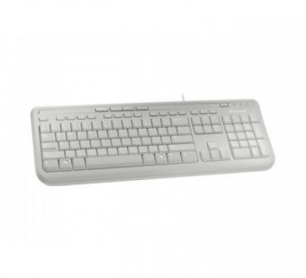 MICROSOFT Clavier filaire Wired Keyboard 600 - USB - AZERTY FR - Étanche - Blanc 