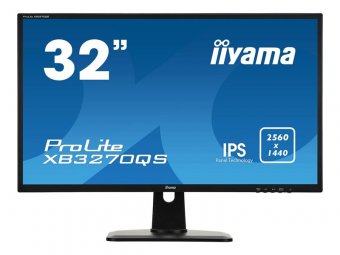 iiyama ProLite XB3270QS-B1 - Écran LED - 32" (31.5" visualisable) - 2560 x 1440 WQHD @ 60 Hz - IPS - 300 cd/m² - 1200:1 - 4 ms - HDMI, DVI, DisplayPort - haut-parleurs - noir 