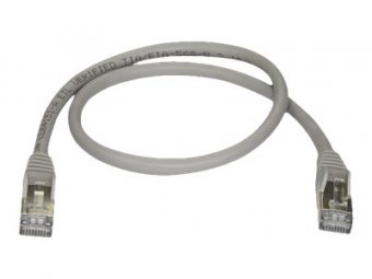 0.5m Gray Cat6a Ethernet Cable - STP 