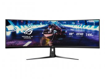 ASUS ROG Strix XG49VQ - Écran LED - jeux - incurvé - 49" - 3840 x 1080 DFHD - VA - 450 cd/m² - 3000:1 - DisplayHDR 400 - 4 ms - 2xHDMI, DisplayPort - haut-parleurs - noir 