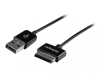 StarTech.com Câble USB pour ASUS Transformer Pad et Eee Pad Transformer (TF101, etc.)  / Slider - 3 m - Câble ASUS USB Data / Chargeur 3m - Câble de chargement / de données - connecteur de station d'accueil 40 broches ASUS mâle pour USB mâle - 3 m - doubl 