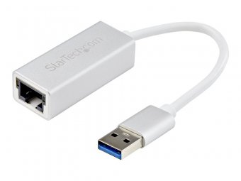 StarTech.com Adaptateur réseau USB 3.0 vers Gigabit Ethernet - Convertisseur USB vers RJ45 - M/F - Argent (USB31000SA) - Adaptateur réseau - USB 3.0 - Gigabit Ethernet x 1 - argent 