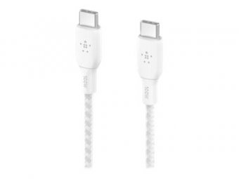 Belkin BOOST CHARGE - Câble USB-C vers USB-C 3m tréssé 100W - blanc 