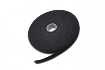 MicroConnect Velcro tape on roll, Black 