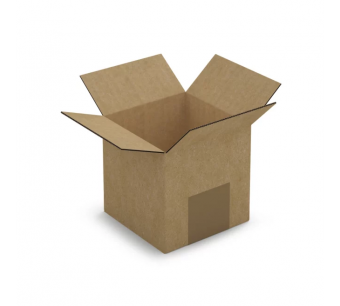 Pack de 25 Caisse carton brune simple cannelure RAJA 10x10x10 cm 