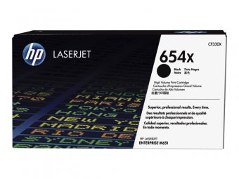 HP 654X - à rendement élevé - noir - original - LaserJet - cartouche de toner  (Unitaire) 
