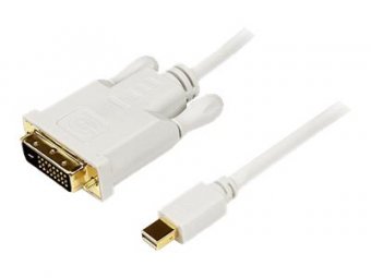 StarTech.com Adaptateur Mini DisplayPort? vers DVI - Câble Mini DP / DVI-D Vidéo 1080p jusqu'à 1920x1200 - Blanc 1,8 m - Câble DisplayPort - Mini DisplayPort (M) pour DVI-D (M) - 1.82 m - vis moletées - blanc 