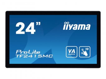 iiyama ProLite TF2415MC-B2 - Écran LED - 23.8" - cadre ouvert - écran tactile - 1920 x 1080 Full HD (1080p) @ 60 Hz - VA - 350 cd/m² - 3000:1 - 16 ms - HDMI, VGA, DisplayPort - noir 