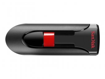 SanDisk Cruzer Glisser - Clé USB - 256 Go - USB 2.0 - noir, rouge 