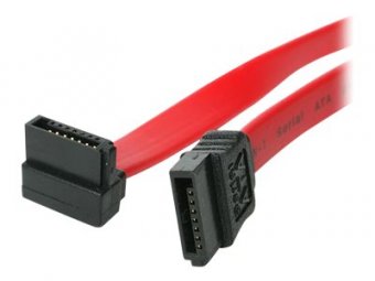 StarTech.com Câble SATA à angle droit de 20 cm - Cordon Serial ATA coudé - Câble SATA - Serial ATA 150/300/600 - SATA (R) pour SATA (R) - 20.3 cm - connecteur à angle droit - rouge - pour P/N: USB2SATAIDE, USB3SSATAIDE 