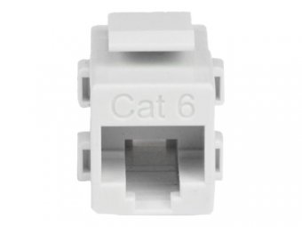 White Cat 6 RJ45 Keystone Jack Coupler 