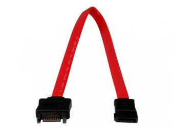 StarTech.com Cable d'extension SATA de 30 cm - Rallonge SATA de 30 cm - Câble d'extension SATA - Serial ATA 150/300/600 - SATA (P) pour SATA (R) - 30 cm - rouge - pour P/N: SATA18RA1 