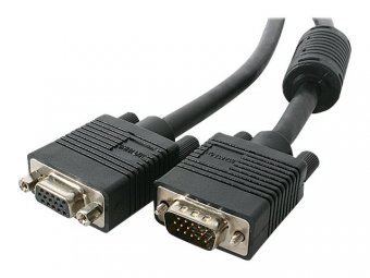 StarTech.com Câble d'extension vidéo pour écran VGA haute résolution 15 m - HD15 M/F - Rallonge de câble VGA - HD-15 (VGA) (M) pour HD-15 (VGA) (F) - 15 m - moulé - noir 