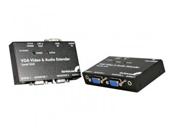 StarTech.com Extendeur vidéo VGA sur Cat 5 avec audio - Rallonge moniteur / audio - plus de CAT 5 - jusqu'à 150 m 