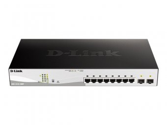 D-Link Switch DGS-1210-10MP/E 8xGBit/2xSFP 19" Managed PoE (130W) 
