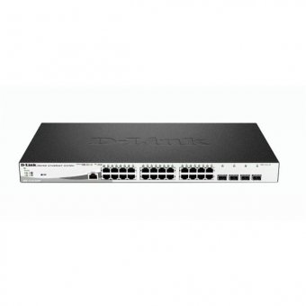 D-Link Switch DGS-1210-28MP/E 24xGBit/4xSFP 19" Managed PoE (370W) 