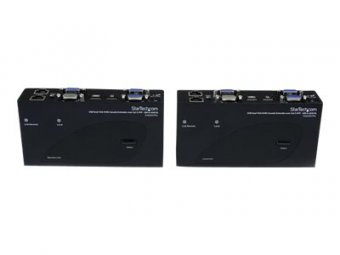 USB Dual VGA over Cat5 KVM Extender 