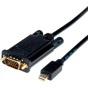 Câble, prise Mini DP > prise VGA, 5 m, noir 