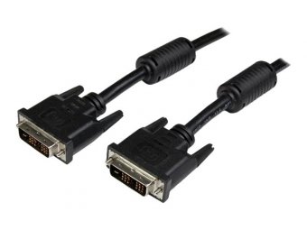 StarTech.com Câble DVI-D Single Link de 1m - Cordon vidéo DVI vers DVI pour écran / moniteur numérique - Mâle / Mâle - 1920x1200 - Noir - Câble DVI - liaison simple - DVI-D (M) pour DVI-D (M) - 1 m - moulé, vis moletées - noir 