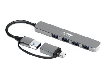 PORT Connect - concentrateur (hub) - USB-C/USB-A - 4 ports 