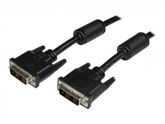 StarTech.com Câble DVI-D Single Link de 5 m - Cordon vidéo DVI vers DVI pour écran numérique - M/M - 1920x1200 - Noir - Câble DVI - liaison simple - DVI-D (M) pour DVI-D (M) - 5 m - moulé, vis moletées - noir 