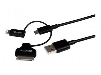 1m Lightning/Dock/Micro USB to USB Cable 