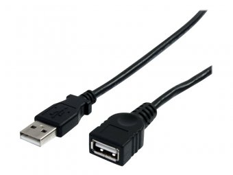 3 ft Black USB Extension Cable A to A 