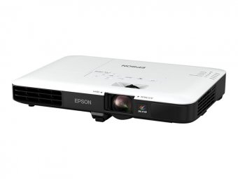 Epson EB-1780W - Projecteur LCD - portable - 3000 lumens (blanc) - 3000 lumens (couleur) - WXGA (1280 x 800) - 16:10 - 720p - 802.11n sans fil - noir, blanc 