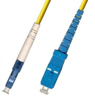 MicroConnect LC/UPC-SC/UPC, 1M, 9/125, LSZH, Singlemode, OS1/OS2, Yellow 