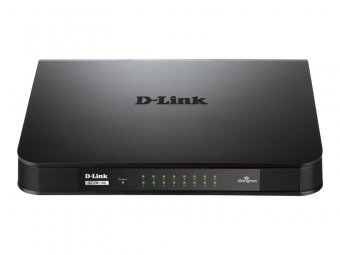 D-Link GO-SW-16G Commutateur non géré 16 x 10/100/1000 de bureau, Montable sur rack 