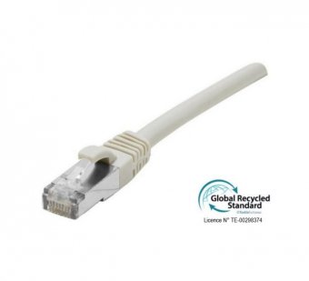 Cordon RJ45 certifié GRS CAT 6 F/UTP snagless gris - 10 m - disponible 24 / 48h 