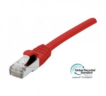 Cordon RJ45 certifié GRS CAT 6 F/UTP snagless rouge - 3 m - disponible 24 / 48h 