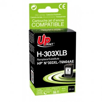 UPrint H-303XLB BK CARTOUCHE COMPATIBLE AVEC HP N°303XL - T6N04AE 