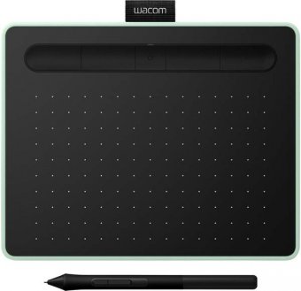 Stylet créatif Wacom Intuos Moyen - Numériseur - 21.6 x 13.5 cm - électromagnétique - 4 boutons - sans fil, filaire - USB, Bluetooth - vert pistache 