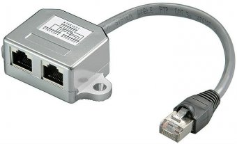 MicroConnect Y-Adapter RJ-45 - 2 x RJ-45, M/F 