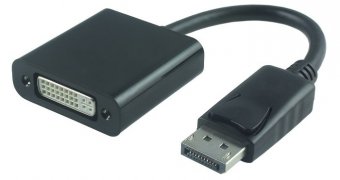 MicroConnect Adapter Displayport to DVI, M/F, Black 