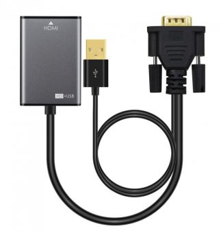 MicroConnect Adapter VGA 15pin - HDMI M-F 