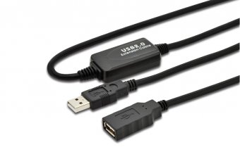 MicroConnect Active USB 2.0 cable, A-A M-F /  USB2.0AAF10A 