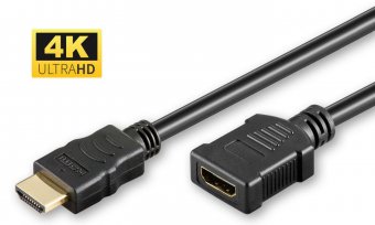 MicroConnect HDMI, M-F, 5 m, Gold 