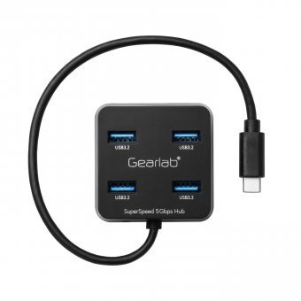 Gearlab 4 Port USB 3.2 Hub with USB-C cable 