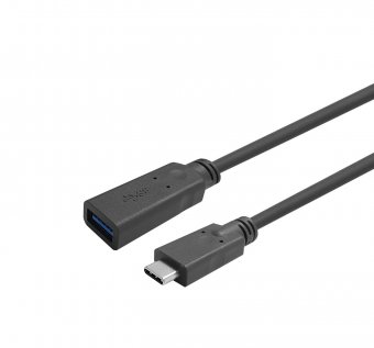 Vivolink USB-C male - A female Cable 10m Black 