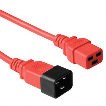 MicroConnect Câble d'alimentation rouge C20 vers C19, 3M 