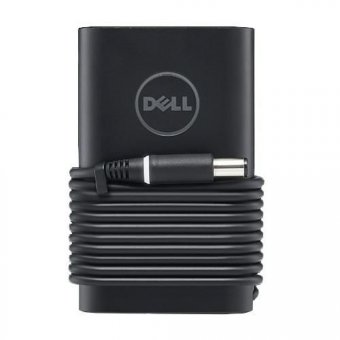 Dell 65W AC adapter with 19.5V output, 3.34A current, 7.4mm x 5.0mm connector 