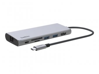 Belkin CONNECT USB-C 7-in-1 Multiport Adapter - station d'accueil - USB-C - HDMI - 2.5 GigE 
