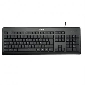 Clavier filaire TERRA 1500 FR USB Noir Copilot AZERTY, 105 touches, filaire, 1,80 m 