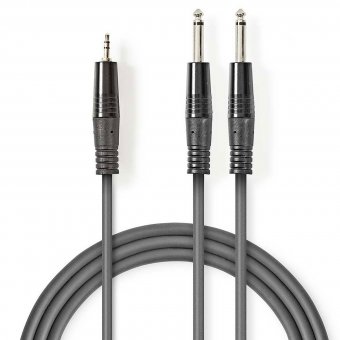 NEDIS CÂBLE AUDIO STÉRÉO 2XJACK 6.5 MM MÂLES VERS JACK 3.5 MM MÂLE - 3M 