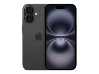 Apple iPhone 16 - 5G smartphone - double SIM / Mémoire interne 256 Go - écran OEL - 6.1" - 2556 x 1179 pixels - 2x caméras arrière 48 MP, 12 MP - front camera 12 MP - noir 