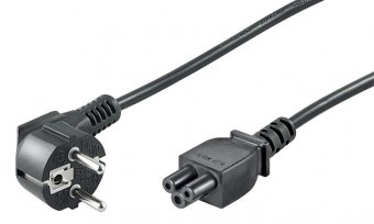 MicroConnect Power Cord Notebook 5m Black angled 