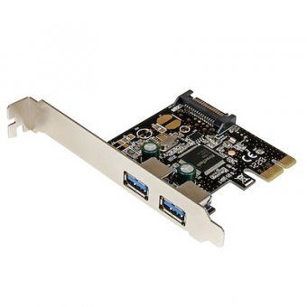 2 Port PCIe USB 3.0 Card w/SATA Power 