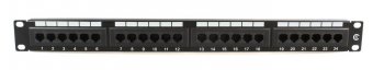 MicroConnect 19" UTP Cat.6 patch panel, 24 port, Dual 